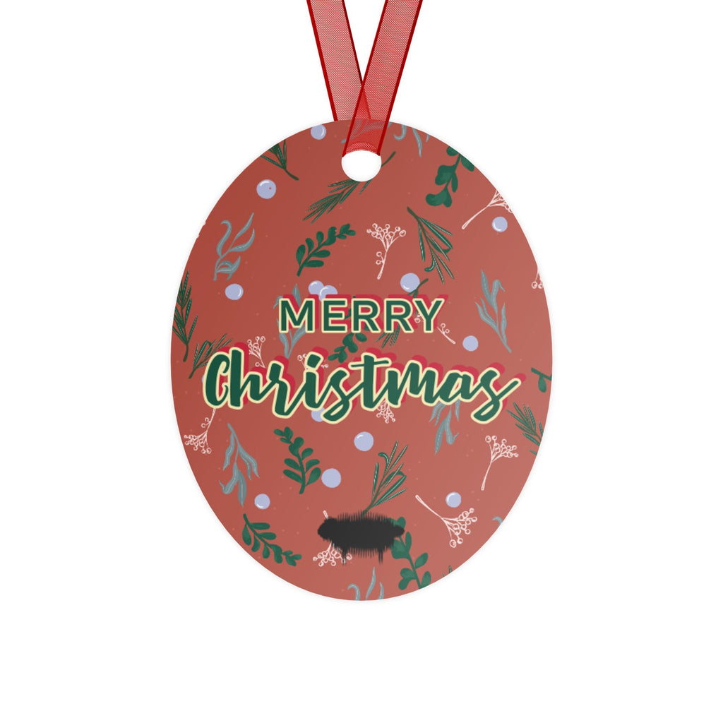 Personalized Metal Christmas Ornaments Oval - Valiant Sheep Store