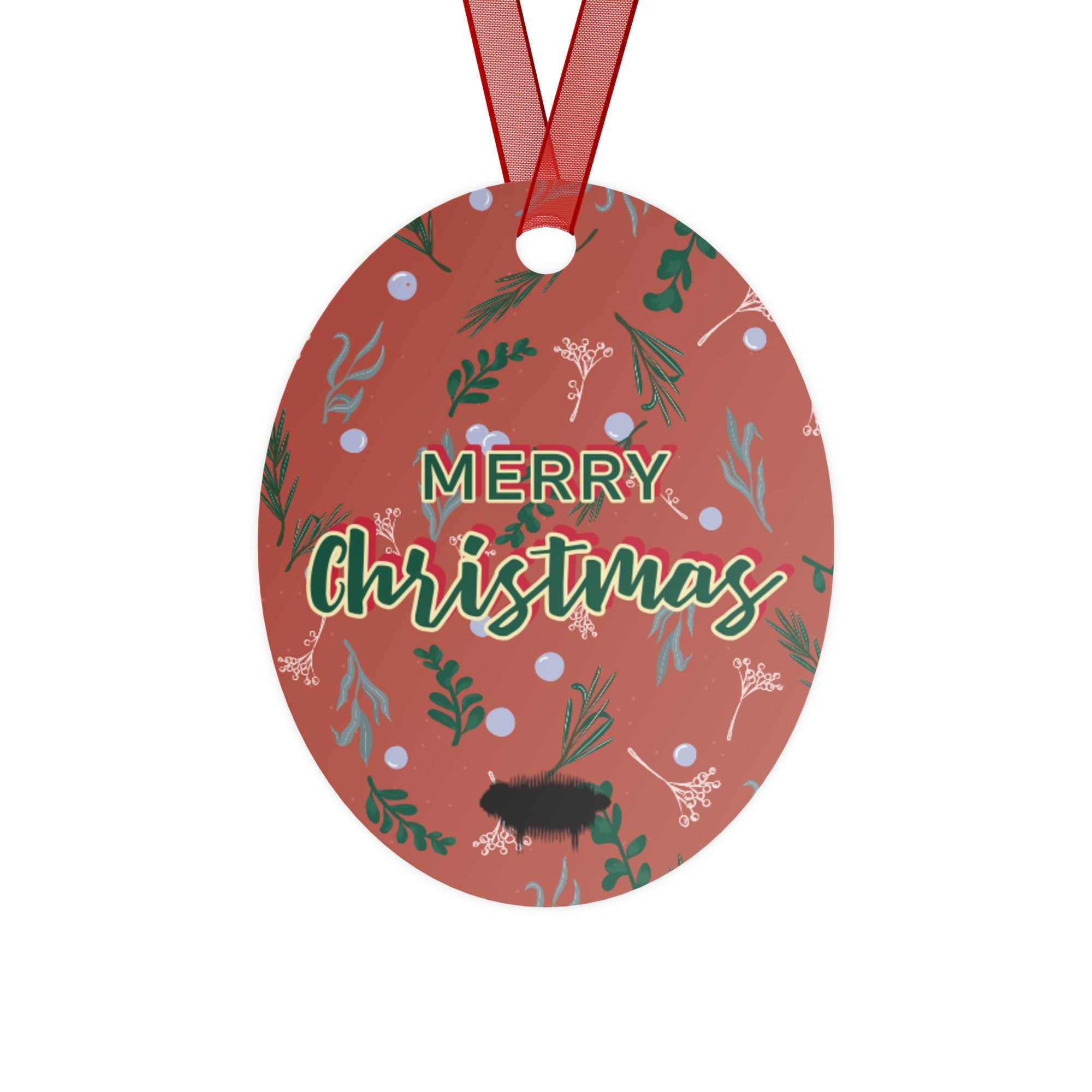Personalized Metal Christmas Ornaments Oval - Valiant Sheep Store