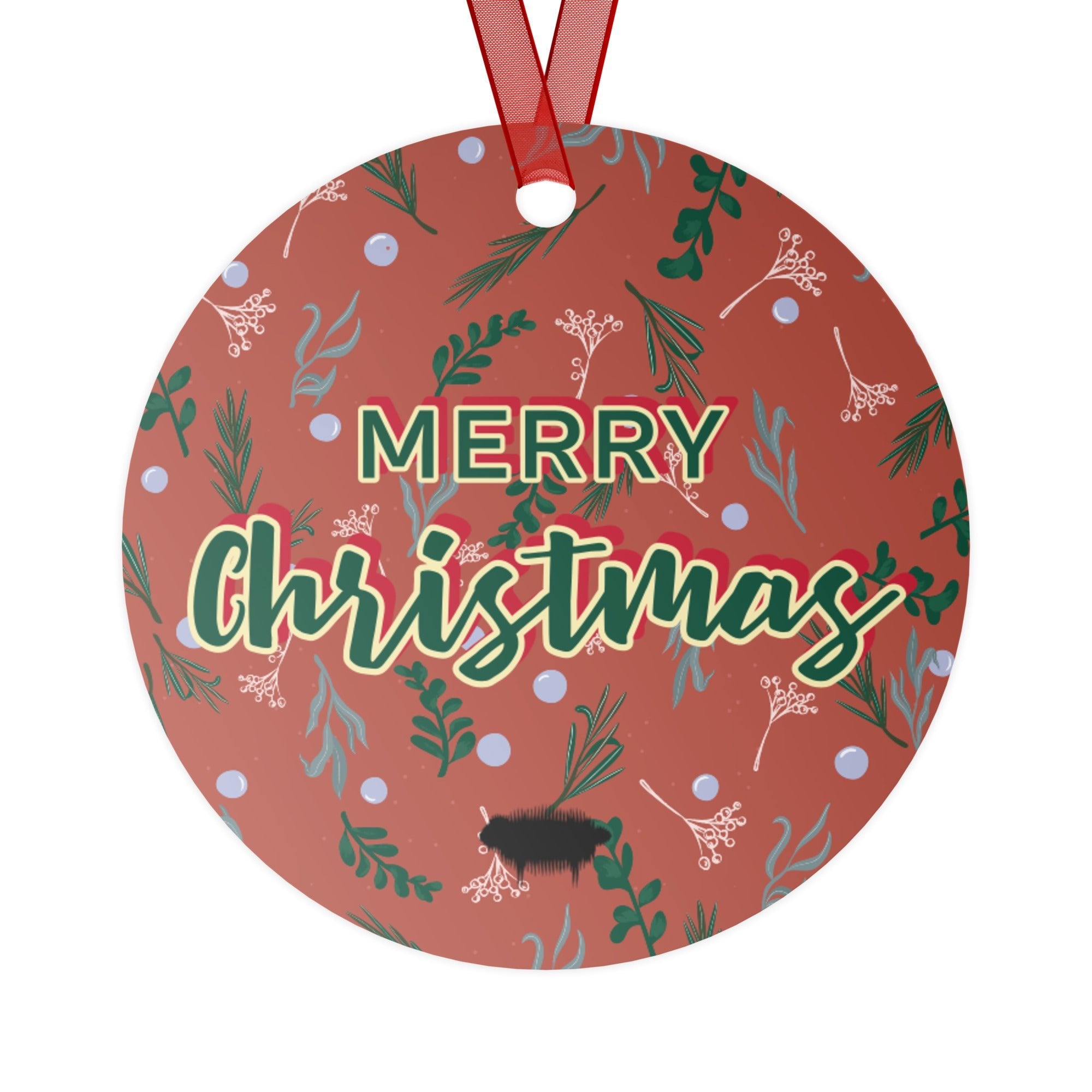 Personalized Metal Christmas Ornaments Round - Valiant Sheep Store