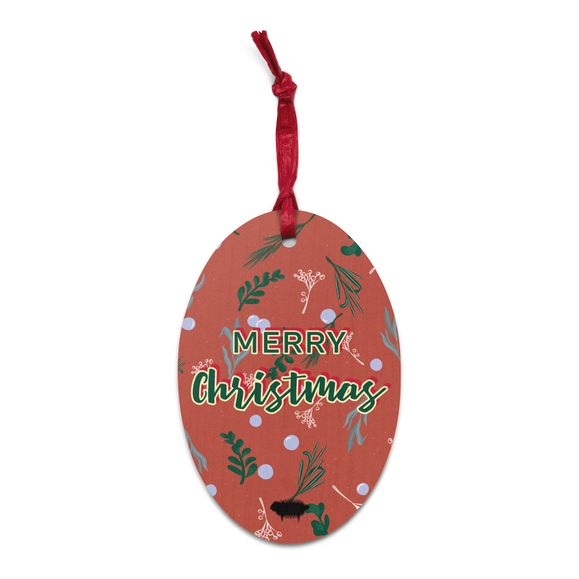 Personalized Wooden Christmas Ornaments Oval - Valiant Sheep Store