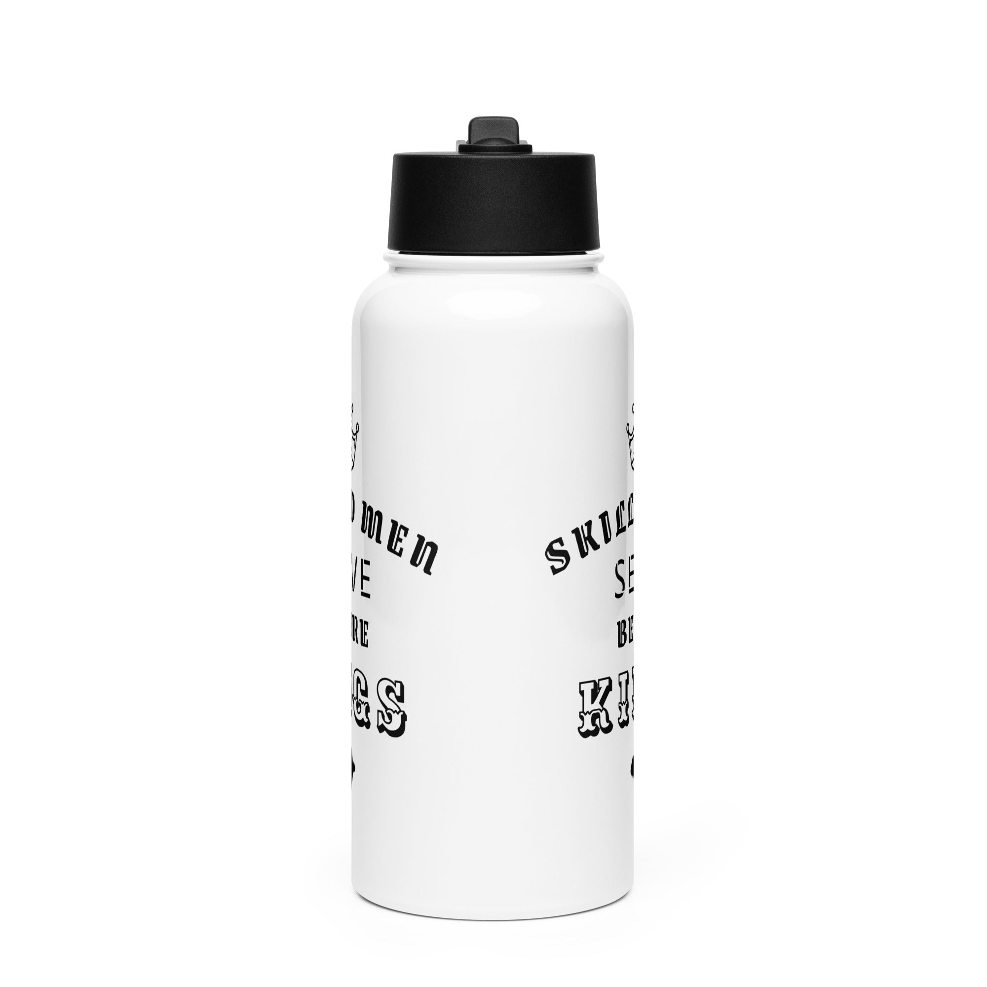 Proverbs 22:29 Stainless Steel Water Bottle with a Straw Lid - Valiant Sheep