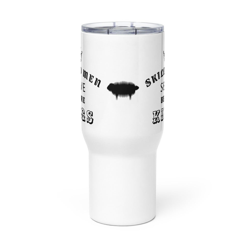 Proverbs 22:29 Travel Mug with a Handle - Valiant Sheep