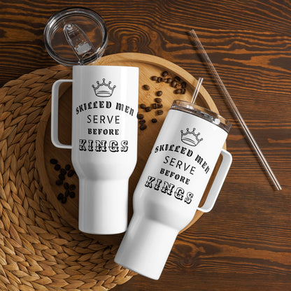 Proverbs 22:29 Travel Mug with a Handle - Valiant Sheep