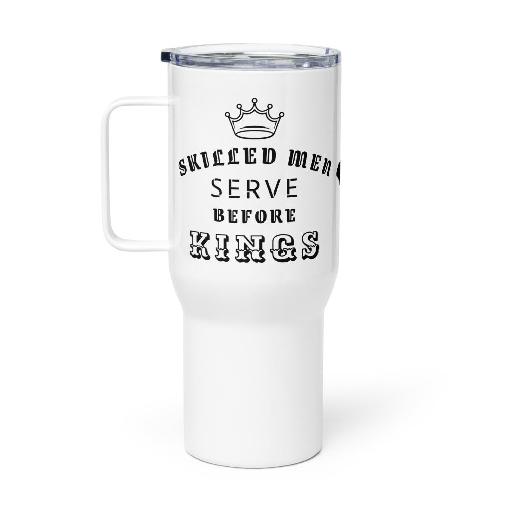 Proverbs 22:29 Travel Mug with a Handle - Valiant Sheep