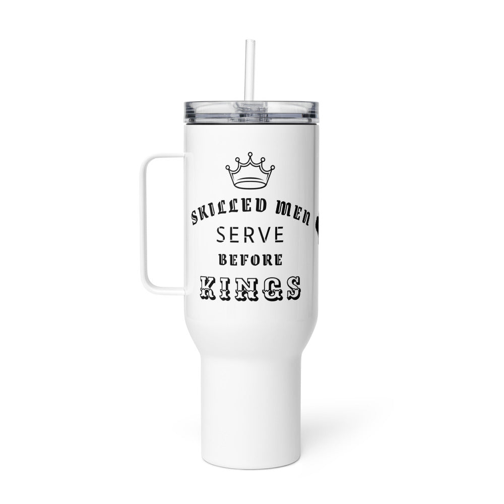 Proverbs 22:29 Travel Mug with a Handle - Valiant Sheep