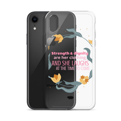 Proverbs 31:25 Clear Case for iPhone® - Valiant Sheep