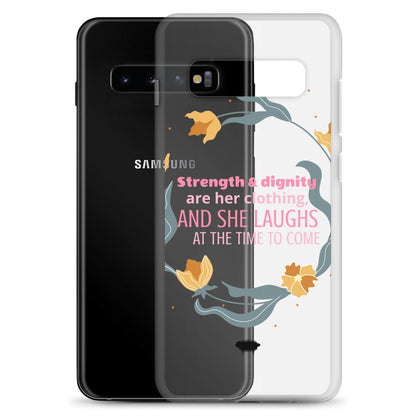 Proverbs 31:25 Clear Case for Samsung® - Valiant Sheep