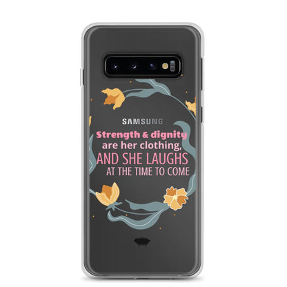 Proverbs 31:25 Clear Case for Samsung® - Valiant Sheep