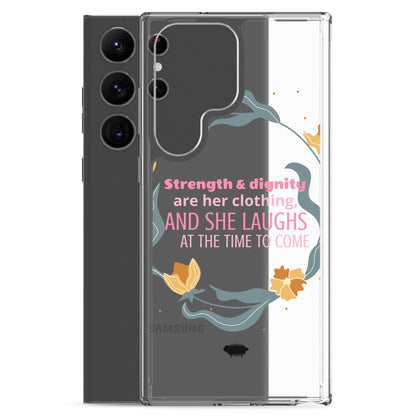 Proverbs 31:25 Clear Case for Samsung® - Valiant Sheep