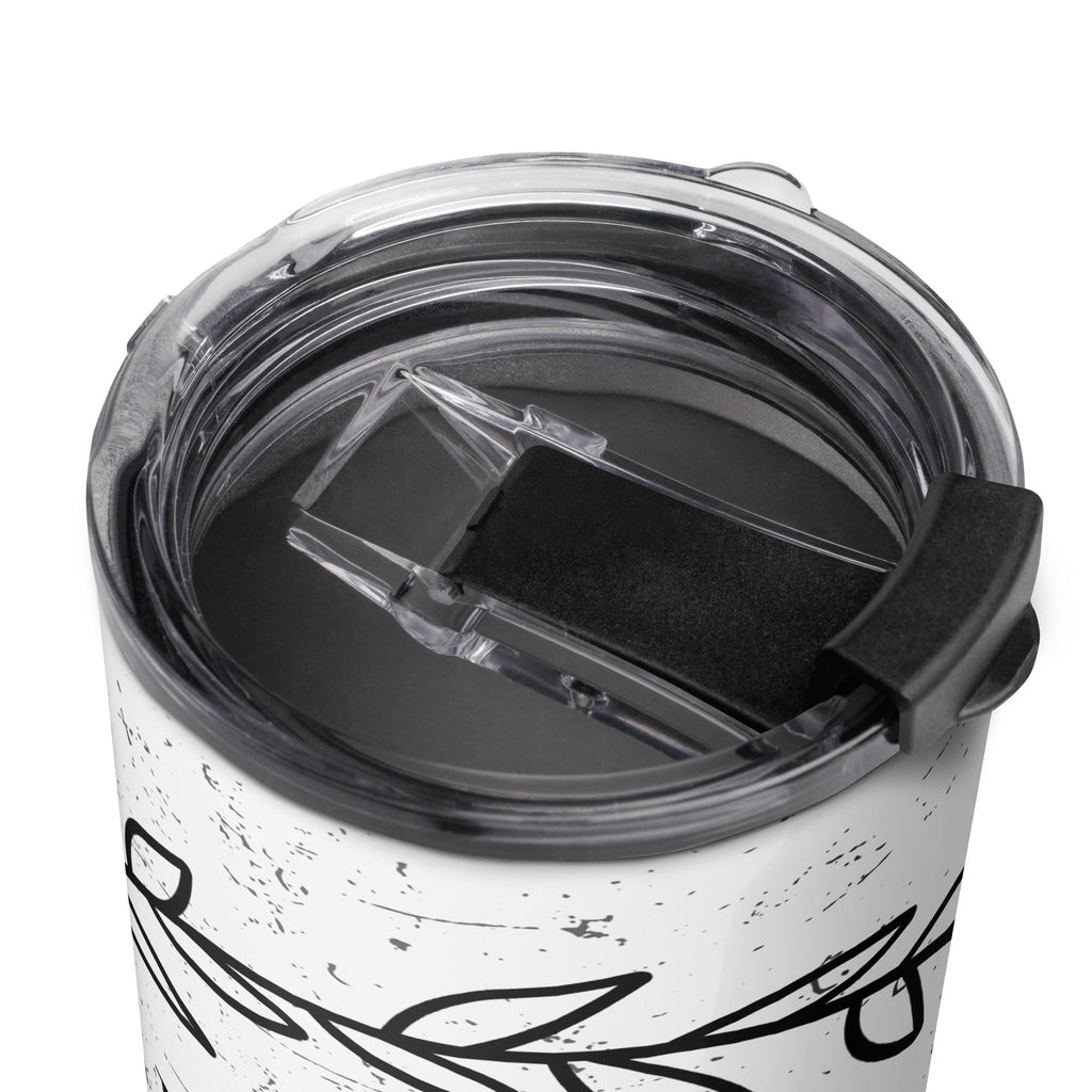 Tapered Stainless Steel Tumbler - "He Will Lift My Head" - Valiant Sheep Store