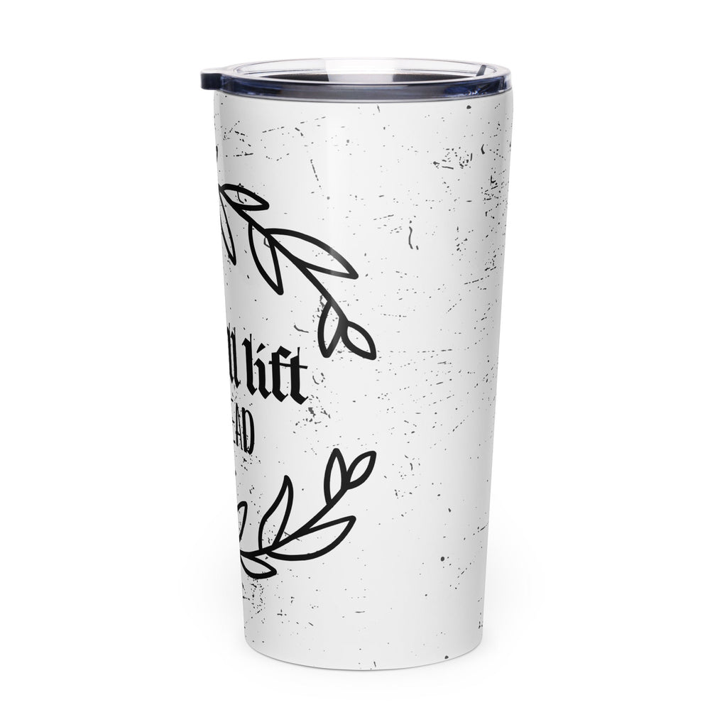 Tapered Stainless Steel Tumbler - "He Will Lift My Head" - Valiant Sheep Store