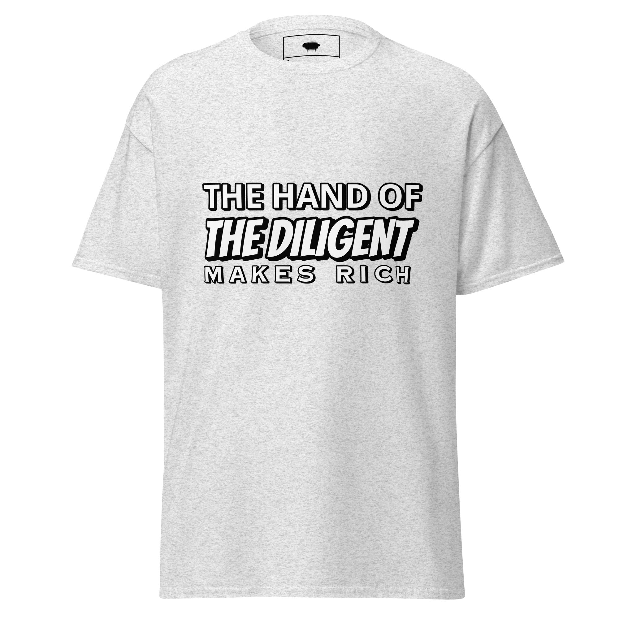 Unisex Classic Tee - Proverbs 10:4 “The Hand of the Diligent Makes Rich” Ash - Valiant Sheep Store