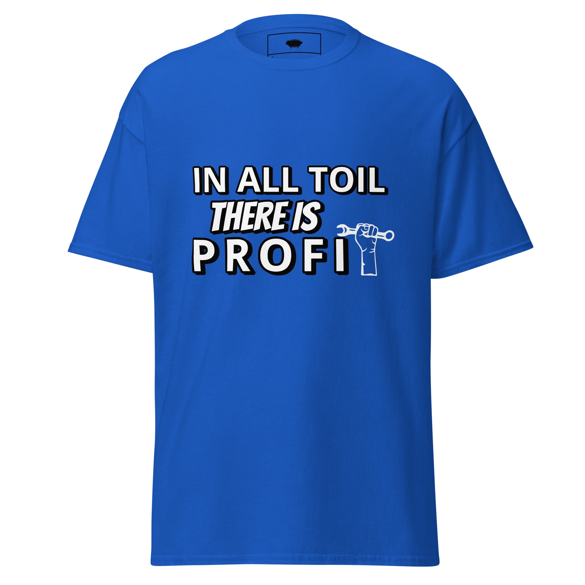 Unisex Classic Tee - Proverbs 14:23 Royal - Valiant Sheep