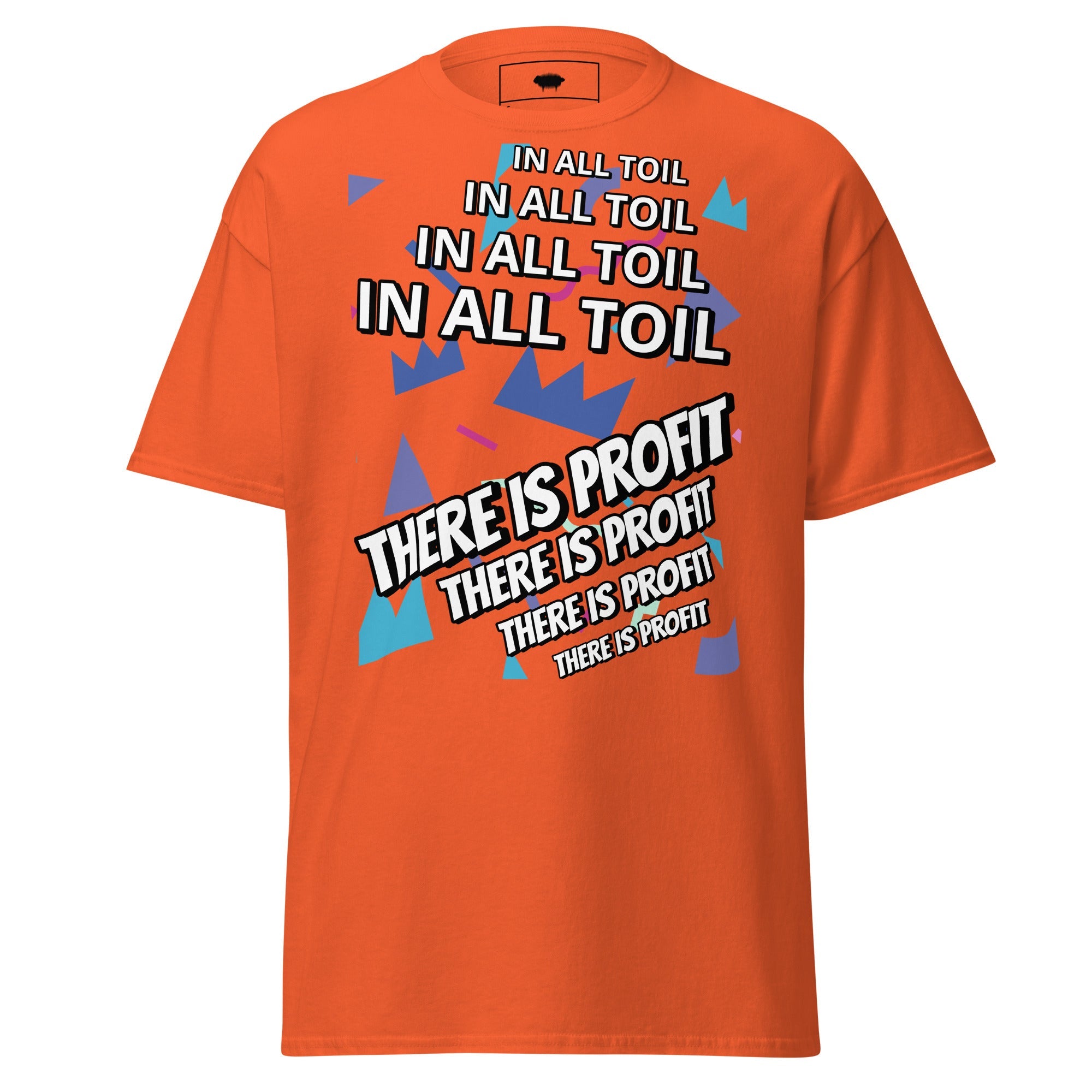 Unisex Classic Tee - Proverbs 14:23 “In All Toil There Is Profit” Orange - Valiant Sheep Store