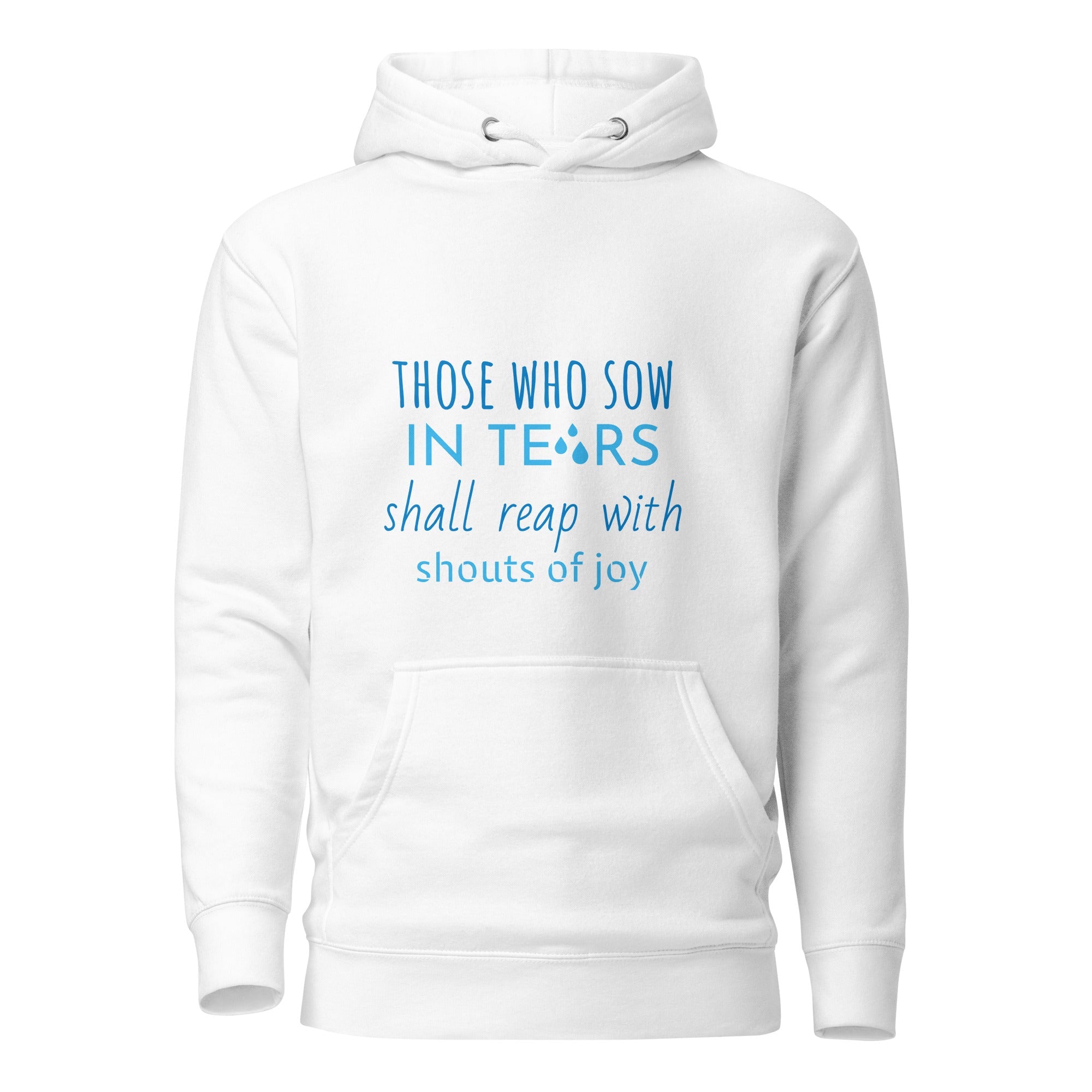 Unisex Hoodie - "Just Tears" White - Valiant Sheep Store
