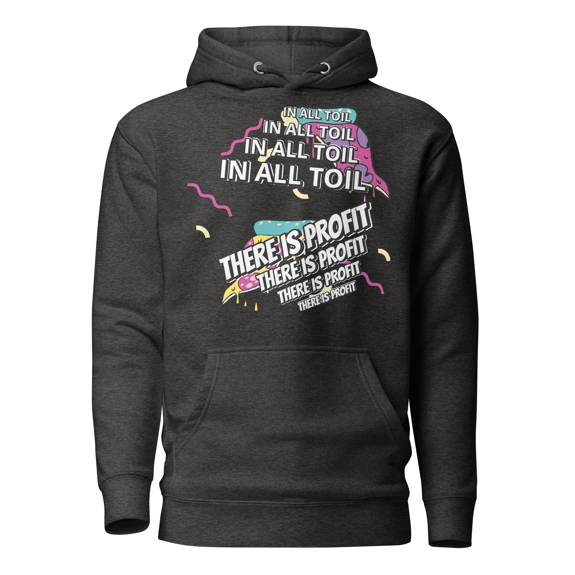Unisex Hoodie - Proverbs 14:23 "In All Toil There Is Profit" Charcoal Heather - Valiant Sheep Store