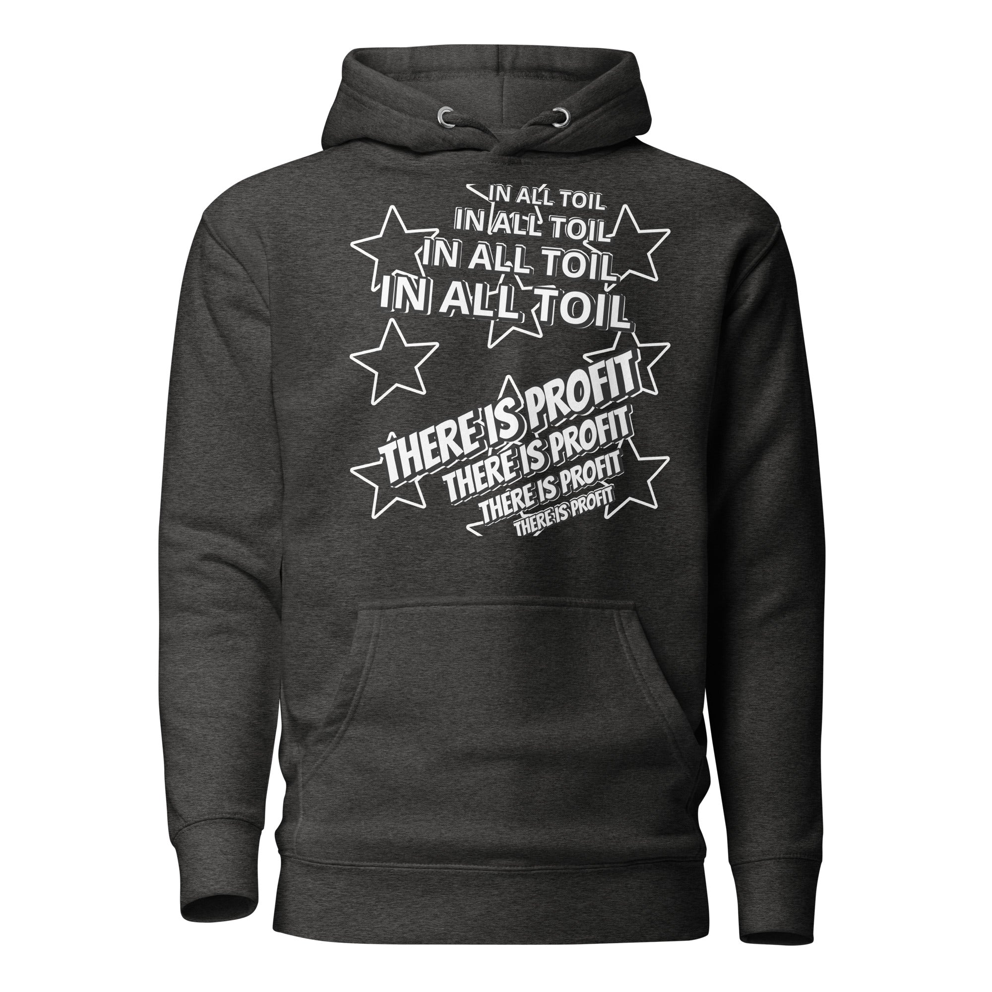 Unisex Hoodie - Proverbs 14:23 "In All Toil There Is Profit" Charcoal Heather - Valiant Sheep Store