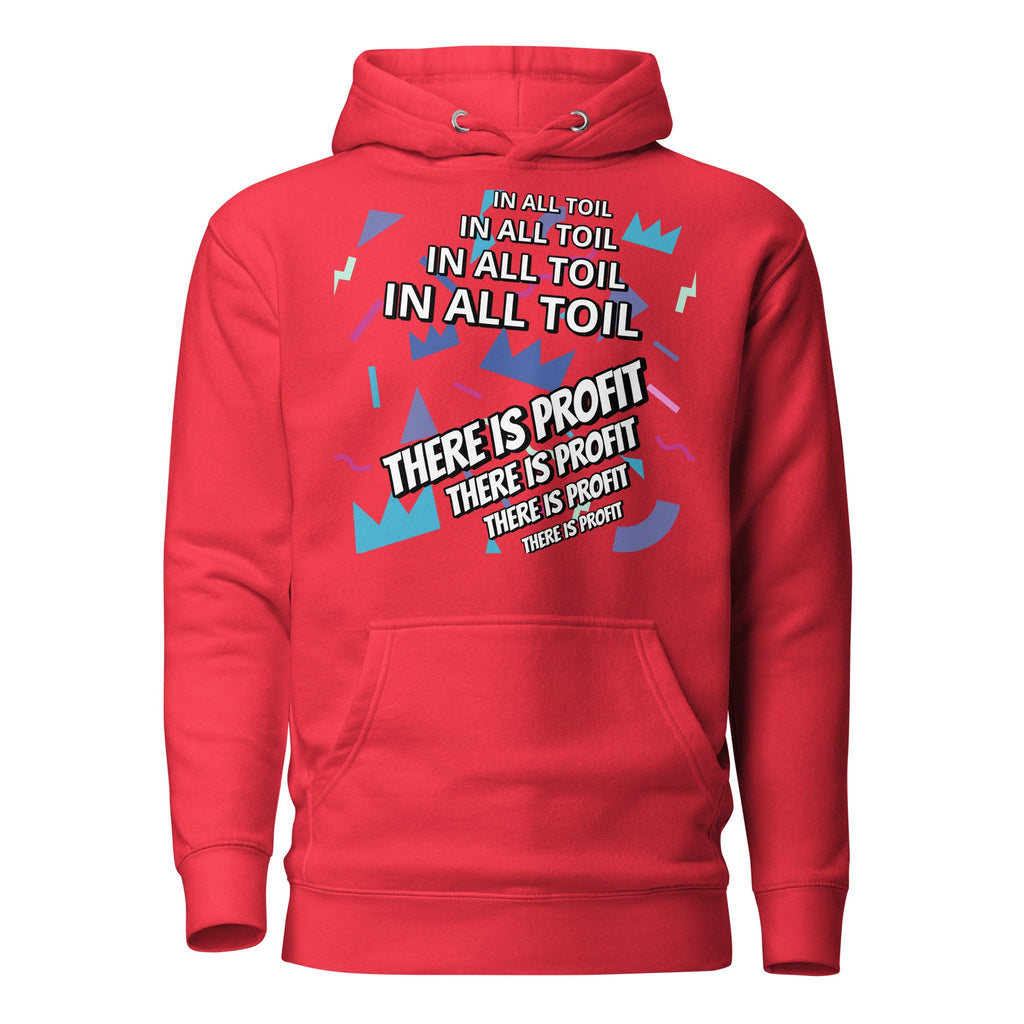 Unisex Hoodie - Proverbs 14:23 "In All Toil There Is Profit" Team Red - Valiant Sheep Store