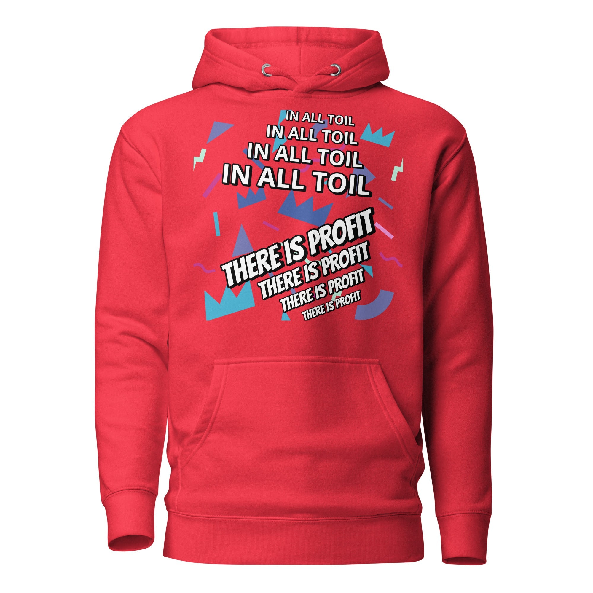 Unisex Hoodie - Proverbs 14:23 "In All Toil There Is Profit" Team Red - Valiant Sheep Store