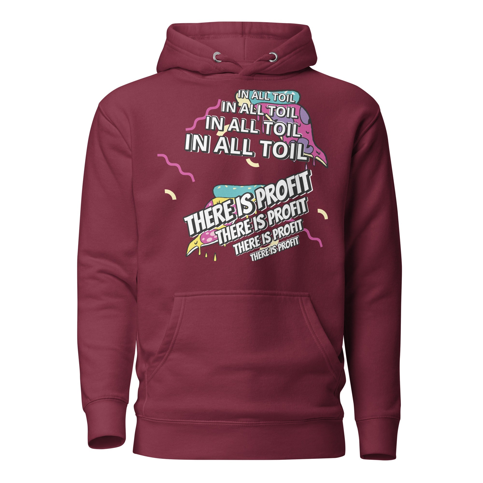 Unisex Hoodie - Proverbs 14:23 "In All Toil There Is Profit" Maroon - Valiant Sheep Store