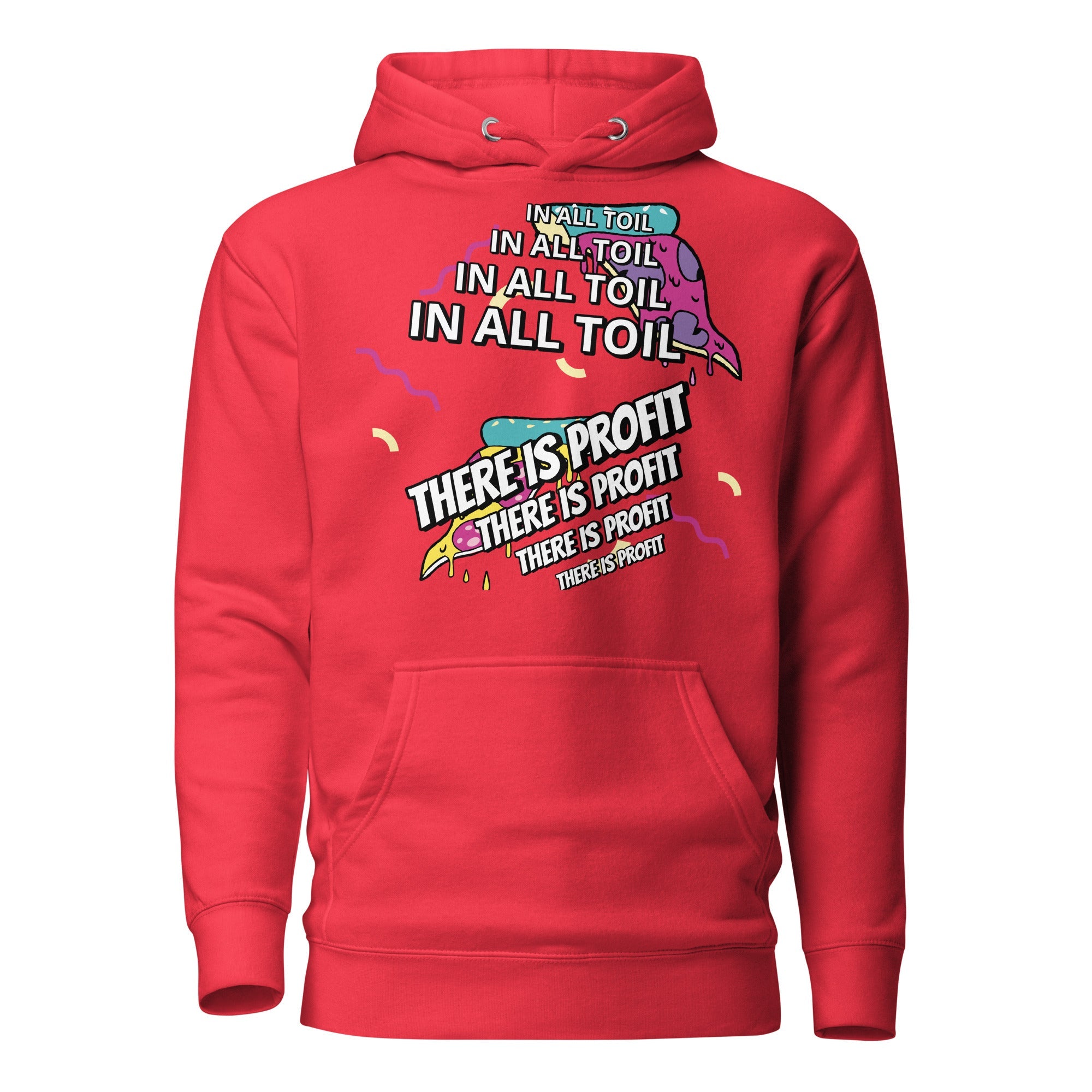 Unisex Hoodie - Proverbs 14:23 "In All Toil There Is Profit" Team Red - Valiant Sheep Store