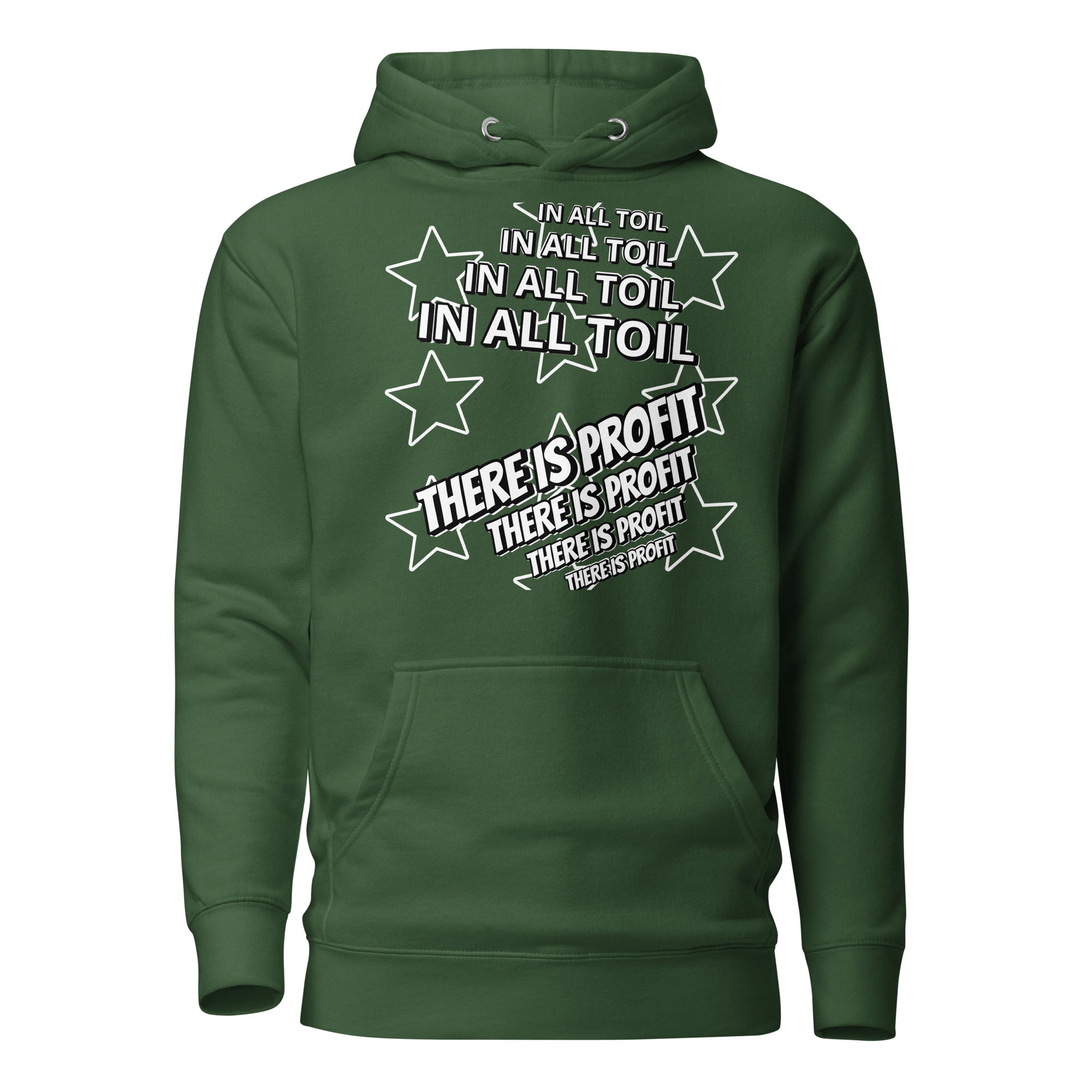 Unisex Hoodie - Proverbs 14:23 "In All Toil There Is Profit" Forest Green - Valiant Sheep Store