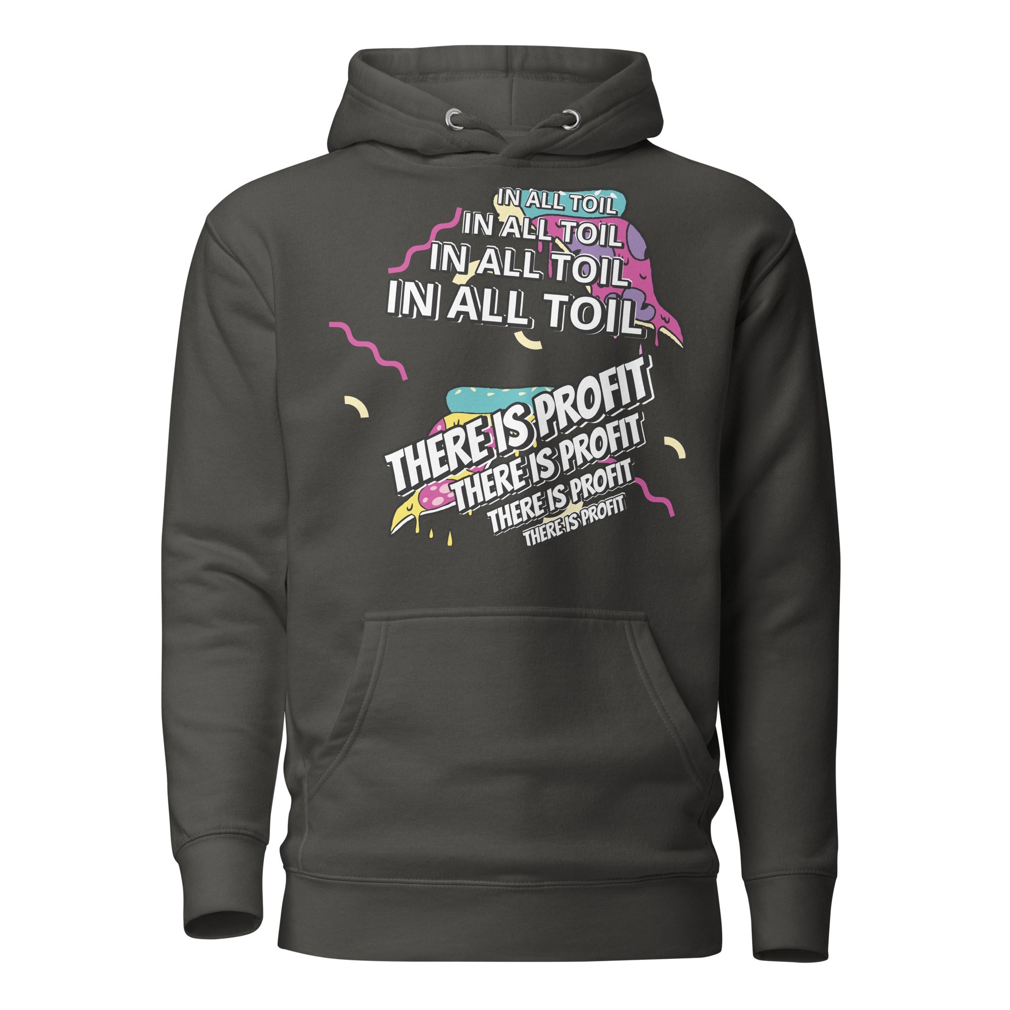 Unisex Hoodie - Proverbs 14:23 "In All Toil There Is Profit" Vintage Black - Valiant Sheep Store
