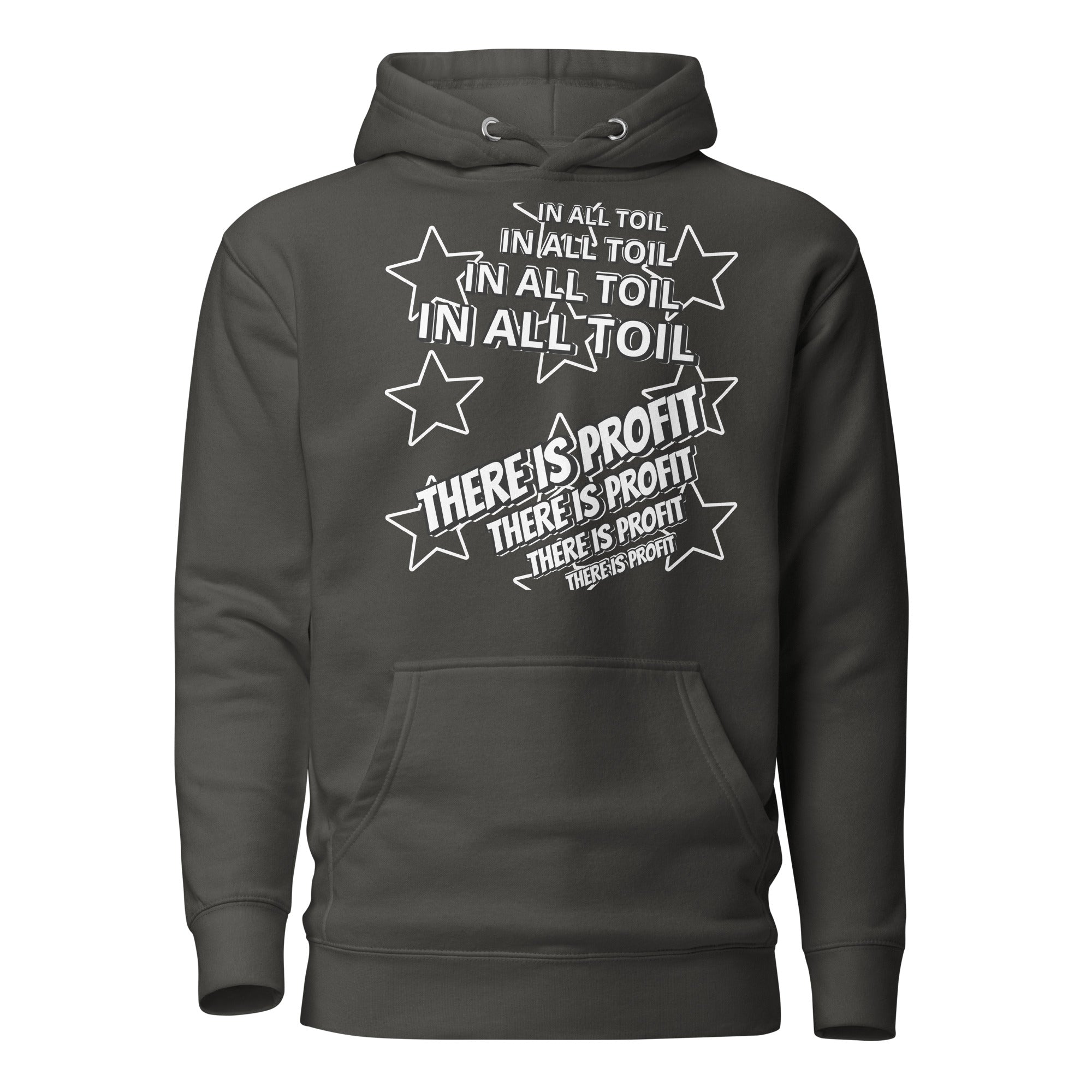 Unisex Hoodie - Proverbs 14:23 "In All Toil There Is Profit" Vintage Black - Valiant Sheep Store