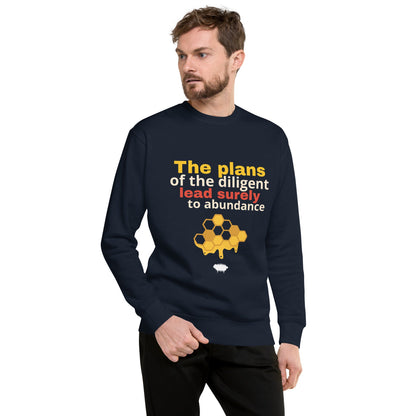 Unisex Premium Sweatshirt - Proverbs 21:5 - Valiant Sheep Store