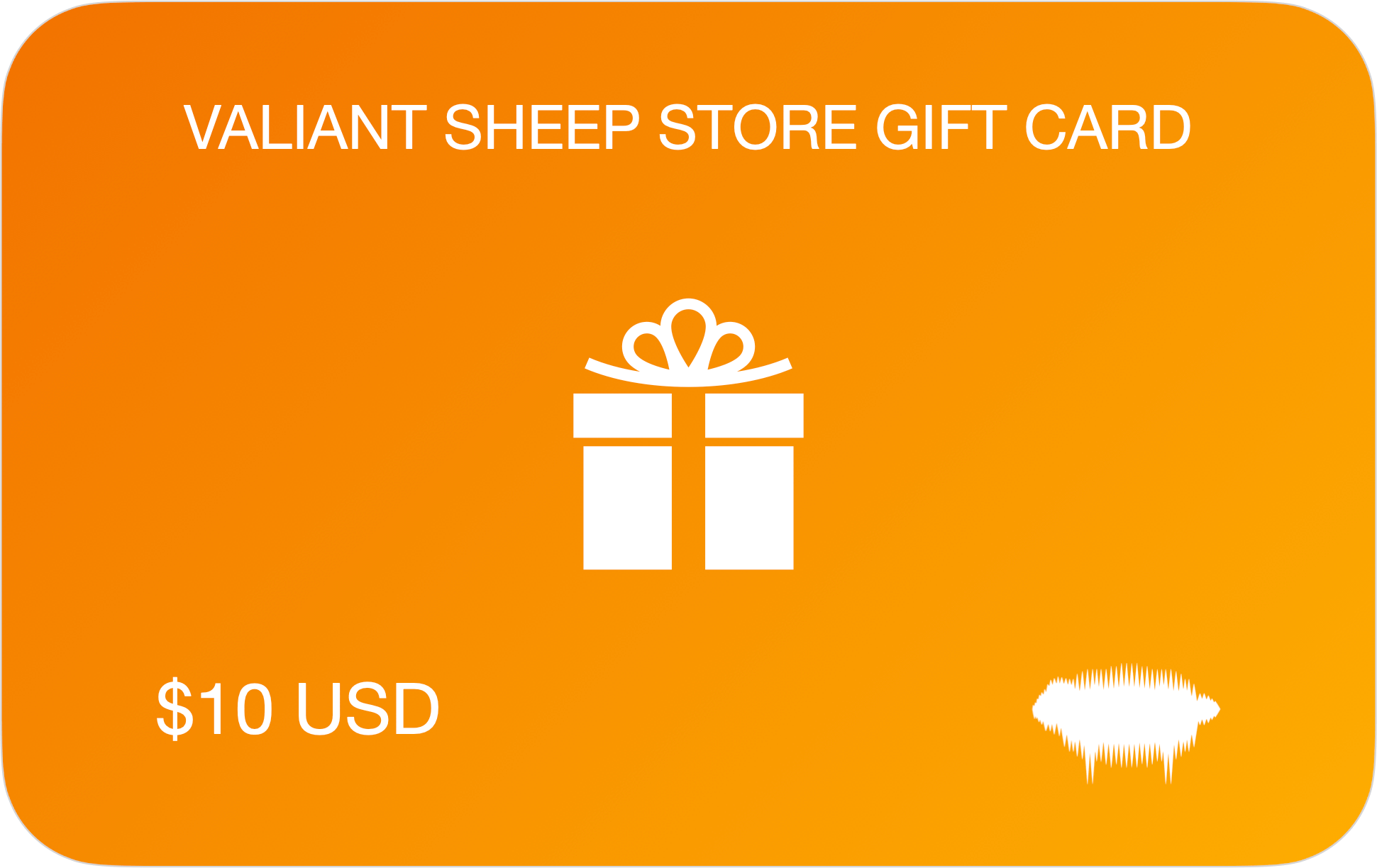 Valiant Sheep Store Gift Card - $10 USD - Valiant Sheep Store