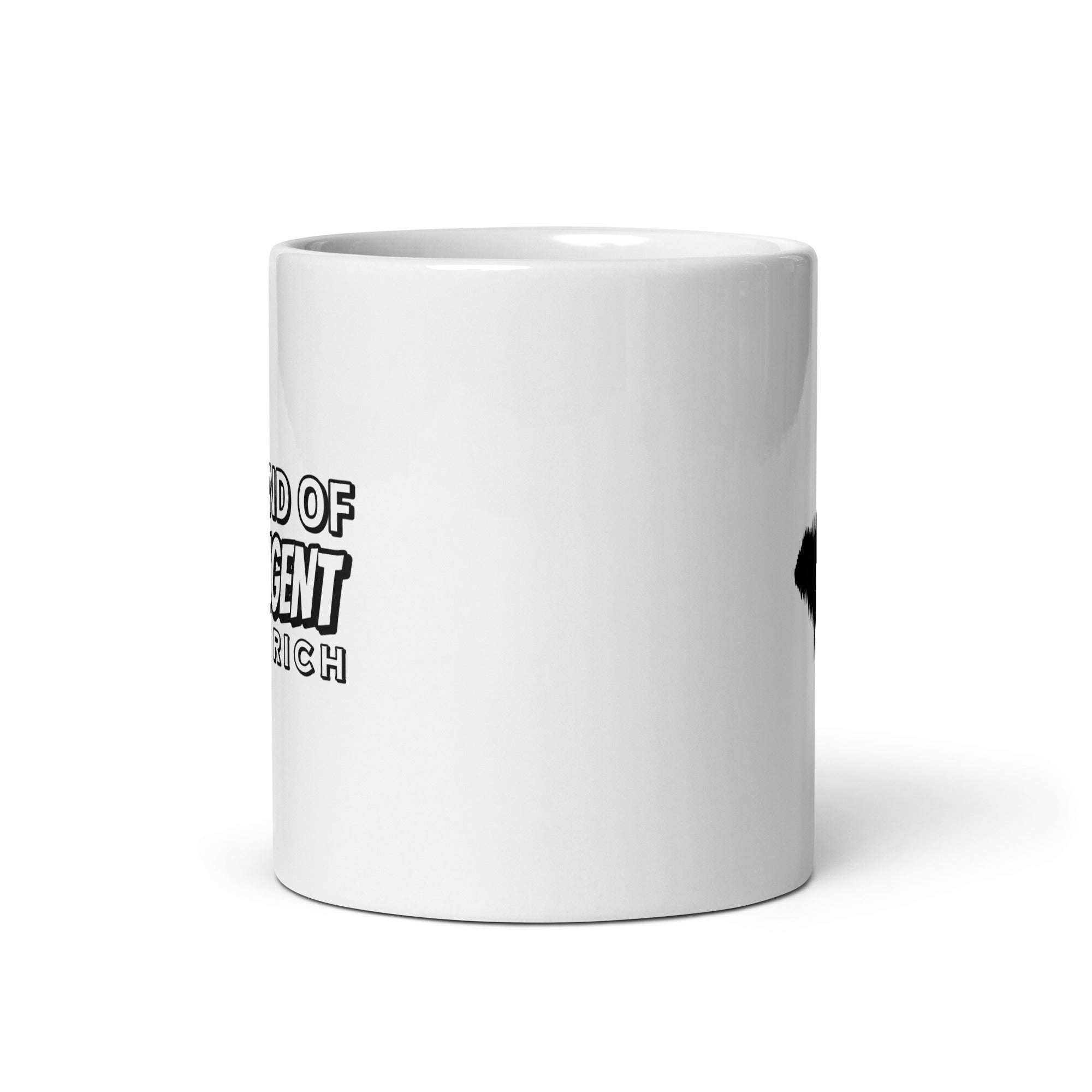 White Glossy Mug - Proverbs 10:4 "The Hand of the Diligent Makes Rich" 11 oz - Valiant Sheep Store